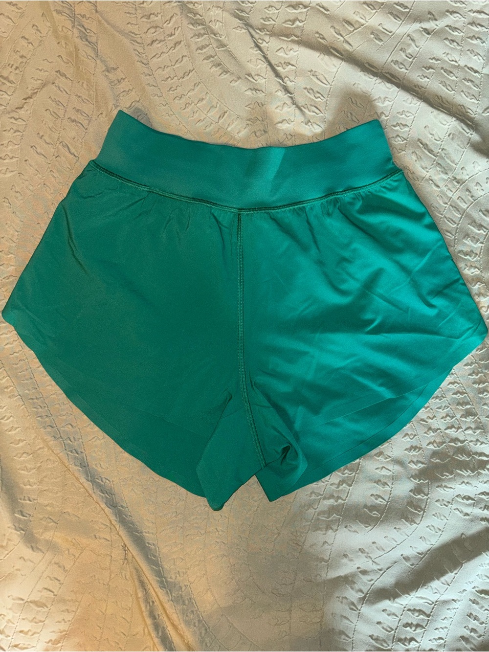 CRZ YOGA Green High-Waist Athletic Shorts